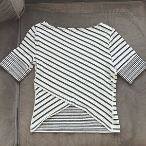 by Anthropologie Striped Short Sleeve Top size S
